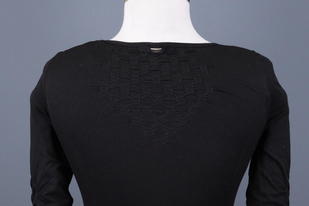 HIGH USE by CLAIRE CAMPBELL Black Bodycon 3/4 Sleeve Tunic Top – Size XS S