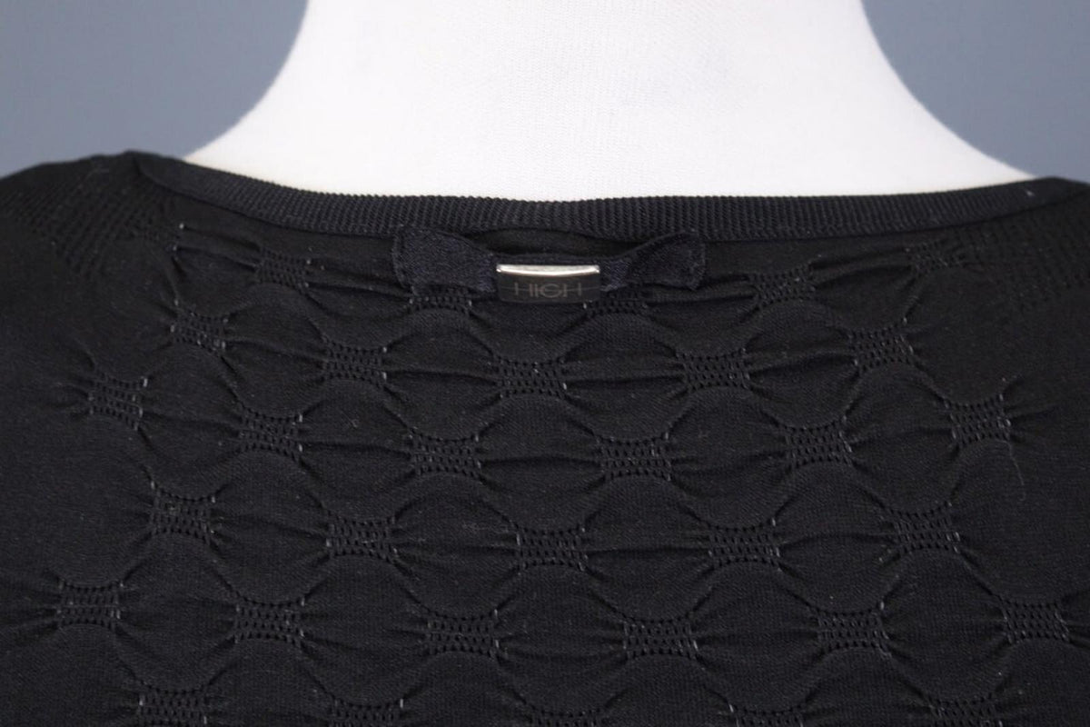 HIGH USE by CLAIRE CAMPBELL Black Bodycon 3/4 Sleeve Tunic Top – Size XS S