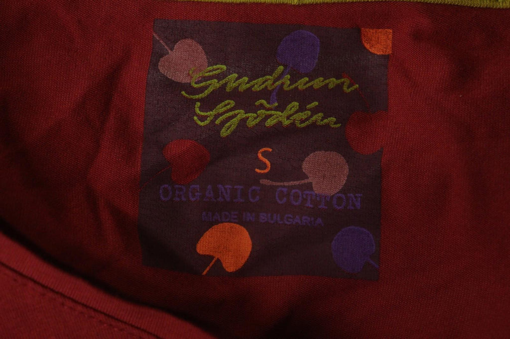 GUDRUN SJODEN Red Organic Cotton Long Sleeve Round Neck Sweater Dress – Size S