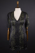 ALLSAINTS Snake Print Button Down Short Sleeve A-Line Dress – Size US 2