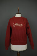 ISABEL MARANT ÉTOILE Burgundy Fleece Lined Crew Neck Pullover Sweatshirt – Size 38
