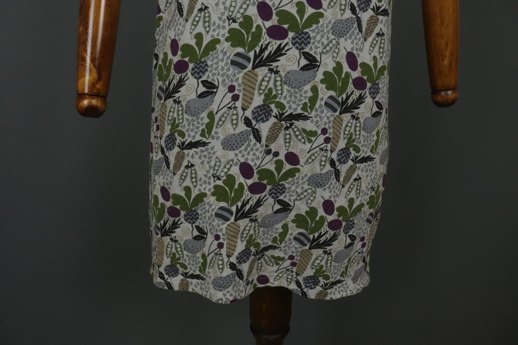 GUDRUN SJODEN Multi Floral Cotton Round Neck Short Sleeve Shift Dress – Size M