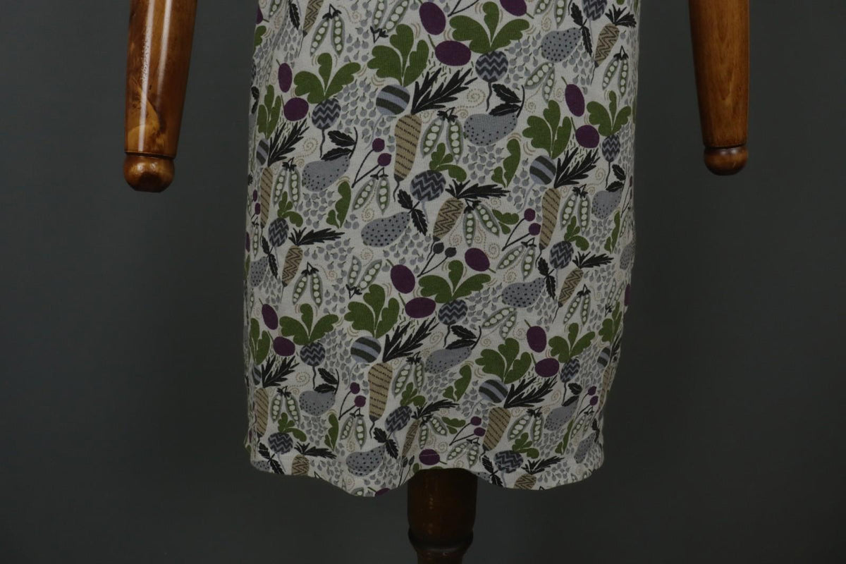 GUDRUN SJODEN Multi Floral Cotton Round Neck Short Sleeve Shift Dress – Size M