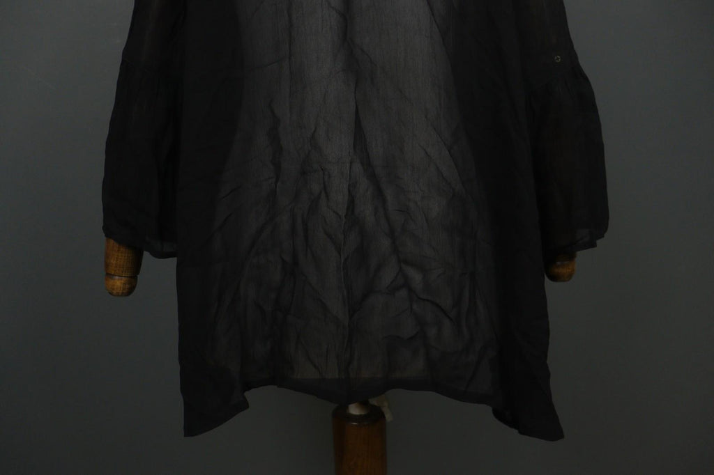 GUDRUN SJODEN Black Long Sleeve Casual Summer Button Front Blouse Top – Size M