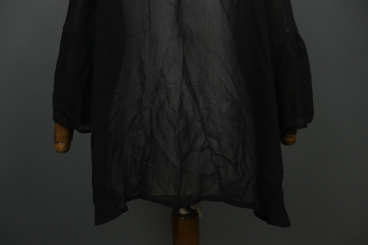 GUDRUN SJODEN Black Long Sleeve Casual Summer Button Front Blouse Top – Size M