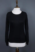 MARITHE+FRANCOIS GIRBAUD Black Viscose Raglan Sleeve Pullover Sweater – Size 38