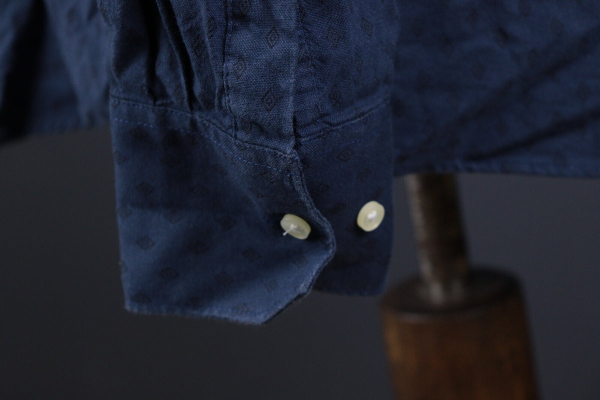Barbour Tailored Fit Blue Long Sleeve Button Down Shirt – Size EUR XL / USA L