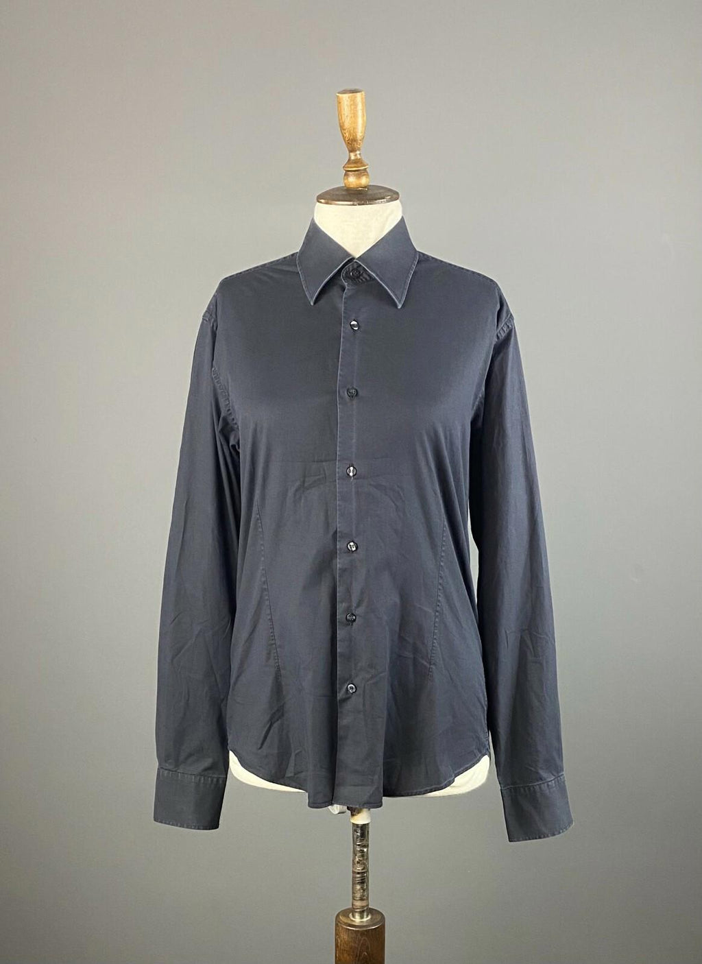 VALENTINO ROMA Black Slim Fit Long Sleeve Blouse Shirt – Size 16 / 41