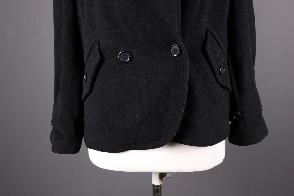 MONDI Black Wool Double Breasted Coat Jacket – Size 36