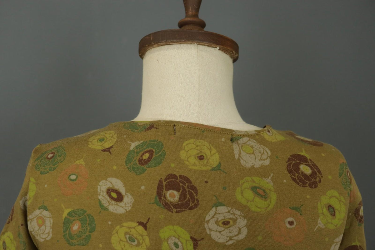 GUDRUN SJODEN Multi Floral Round Neck Short Sleeve Pullover Blouse Top – Size S