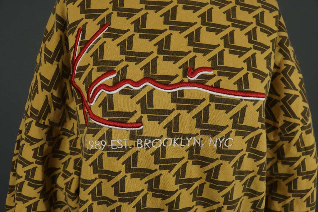 Karl Kani Multi Geometric Fleece Lined Raglan Sleeve Pullover Sweatshirt – Size M