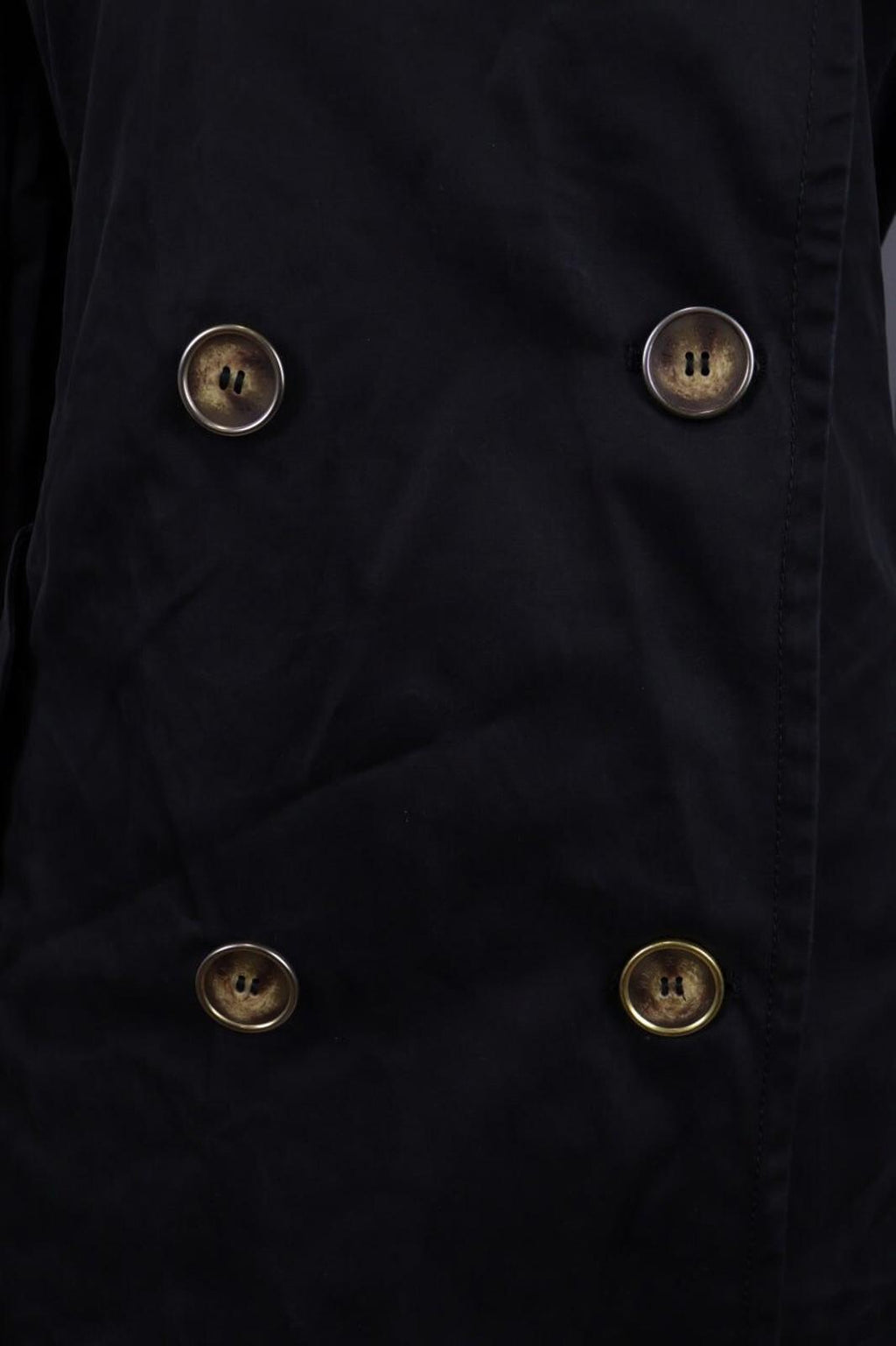 WEEKEND MAX MARA Black Double Breasted Belted Trench Coat – Size I 44 / GB 12 / S