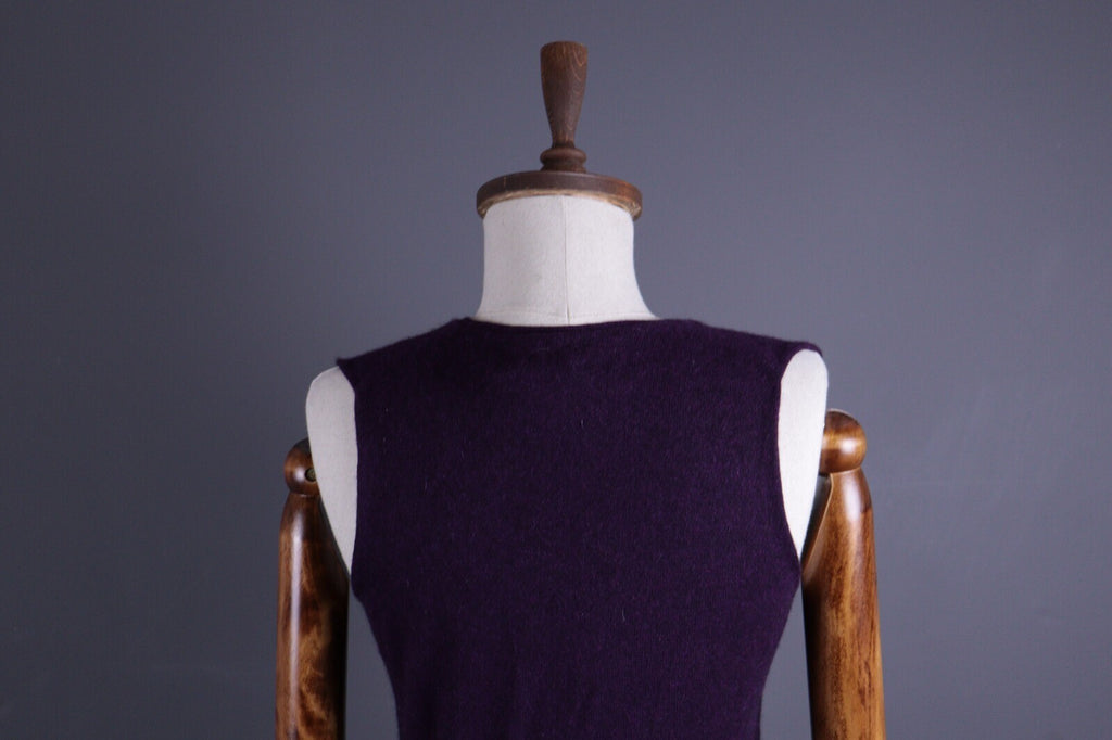Brora Purple Wool Knit Vest Cardigan Sweater – Size S