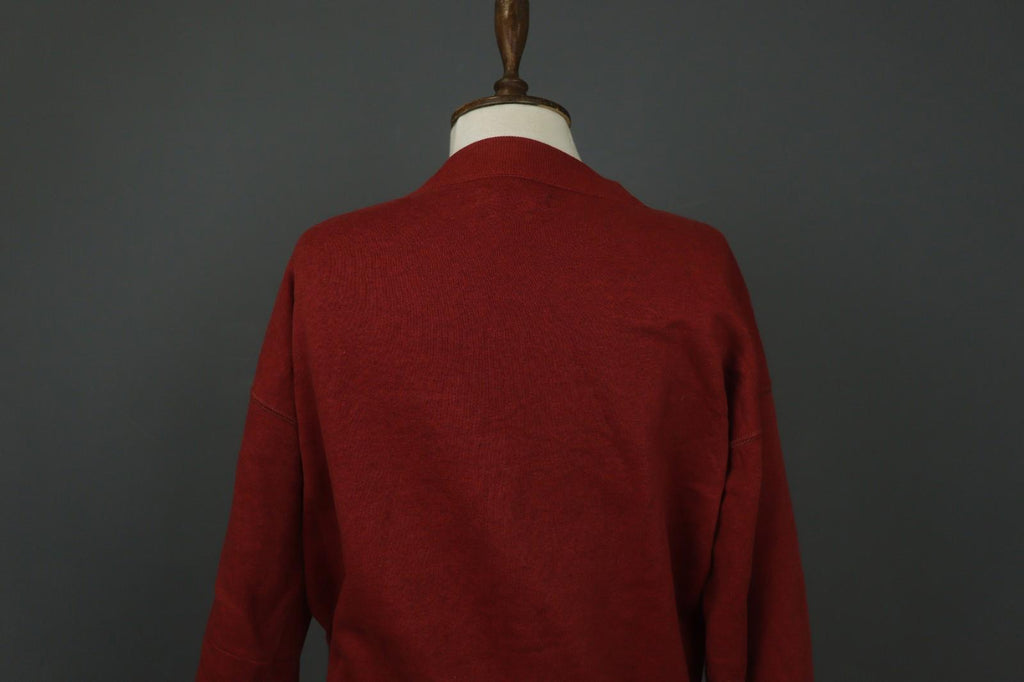 ISABEL MARANT ÉTOILE Burgundy Fleece Lined Crew Neck Pullover Sweatshirt – Size 38