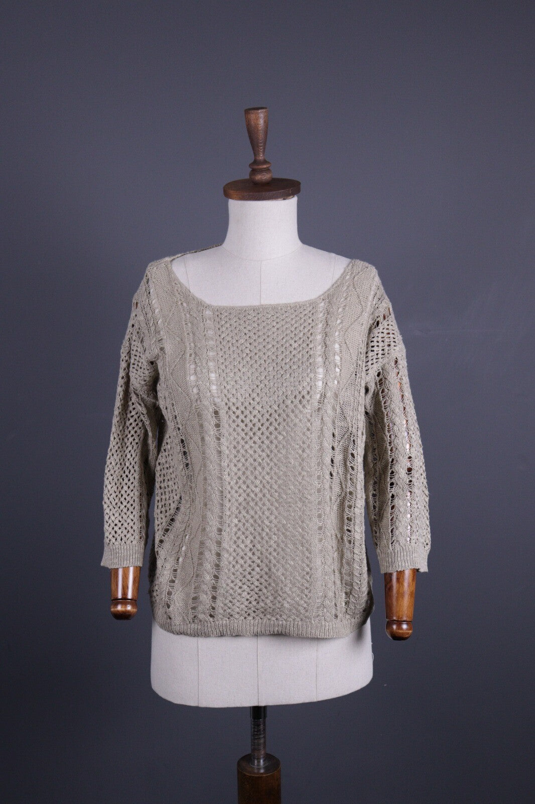 Denim & Supply Ralph Lauren Gray Linen Lagenlook Oversized Knit Sweater – Size M