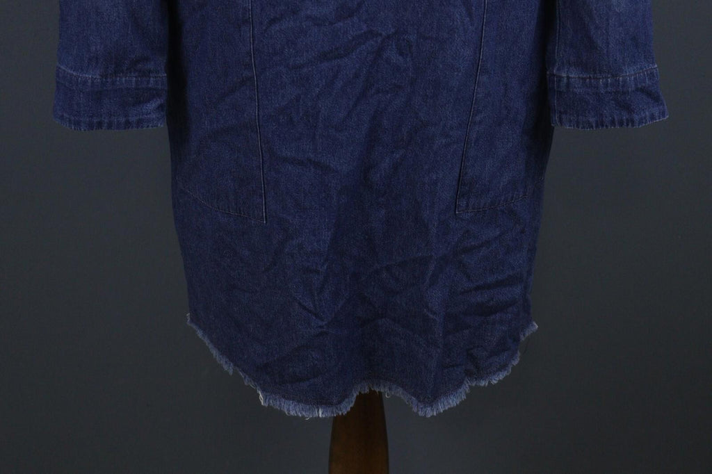 RAQUEL ALLEGRA Blue Lightweight Pockets Button Front Shirt Dress – Size 2