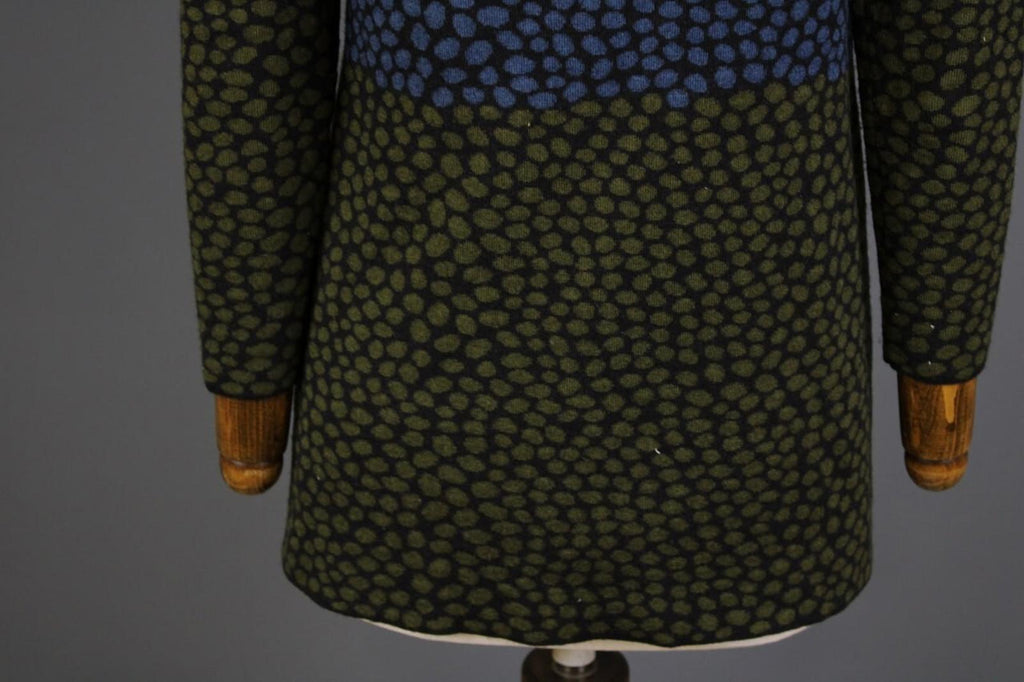 OLEANA ESPELAND Multicolor Printed Silk Wool Knit Tunic Pullover Sweater – Size XS