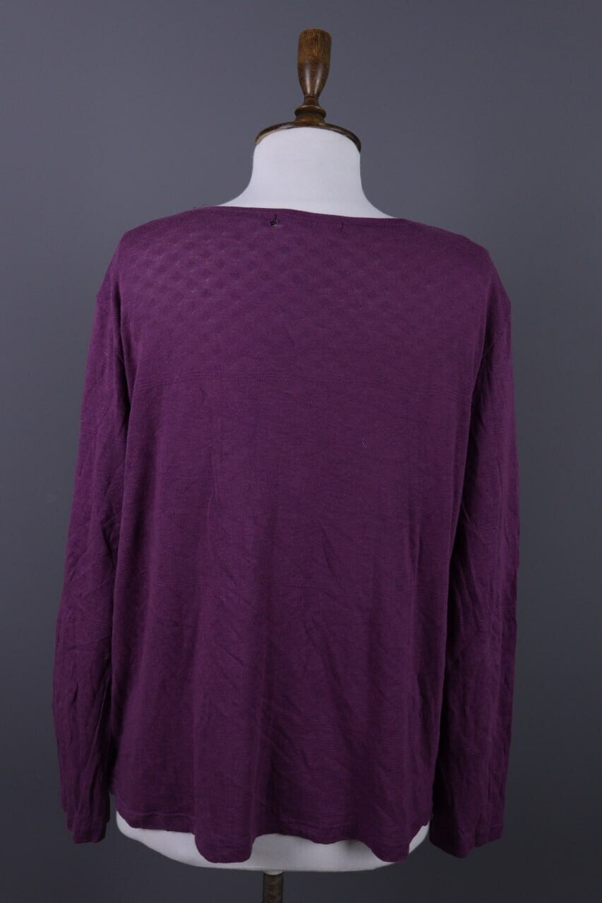 Gudrun Sjoden Purple Long Sleeve Top Shirt Pullover – Size XL