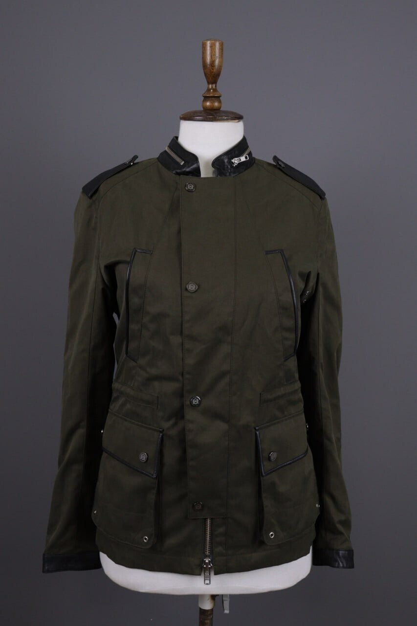 The Kooples Khaki Full Zip Multipockets Cargo Snap Jacket – Size XS