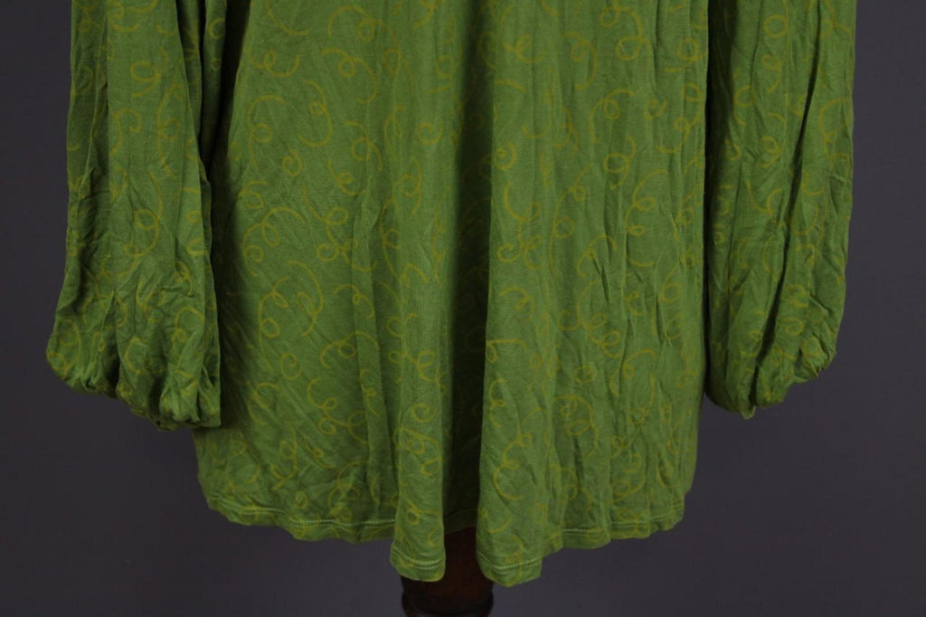 GUDRUN SJODEN Green Printed Round Neck Long Sleeve Pullover Blouse Top – Size XL