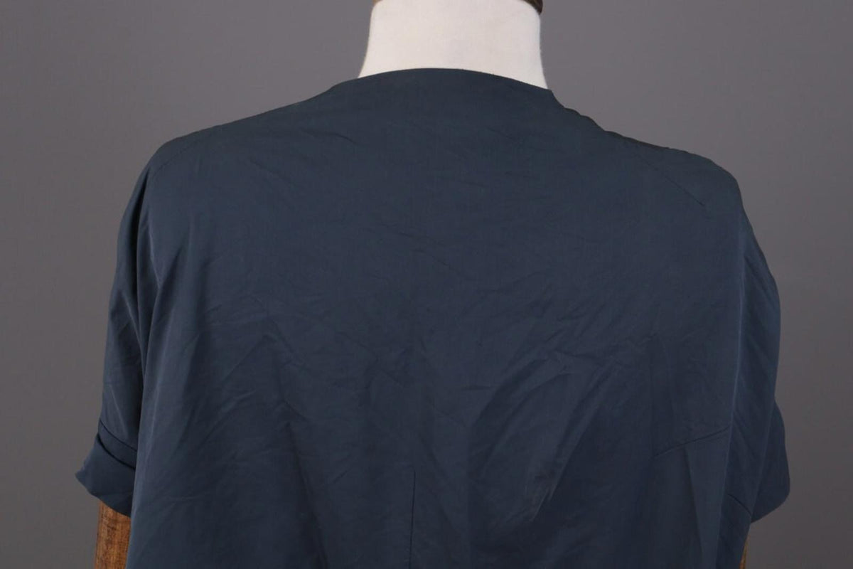 MARNI Blue Snap Short Sleeve Blouse Shirt Top – Size 38