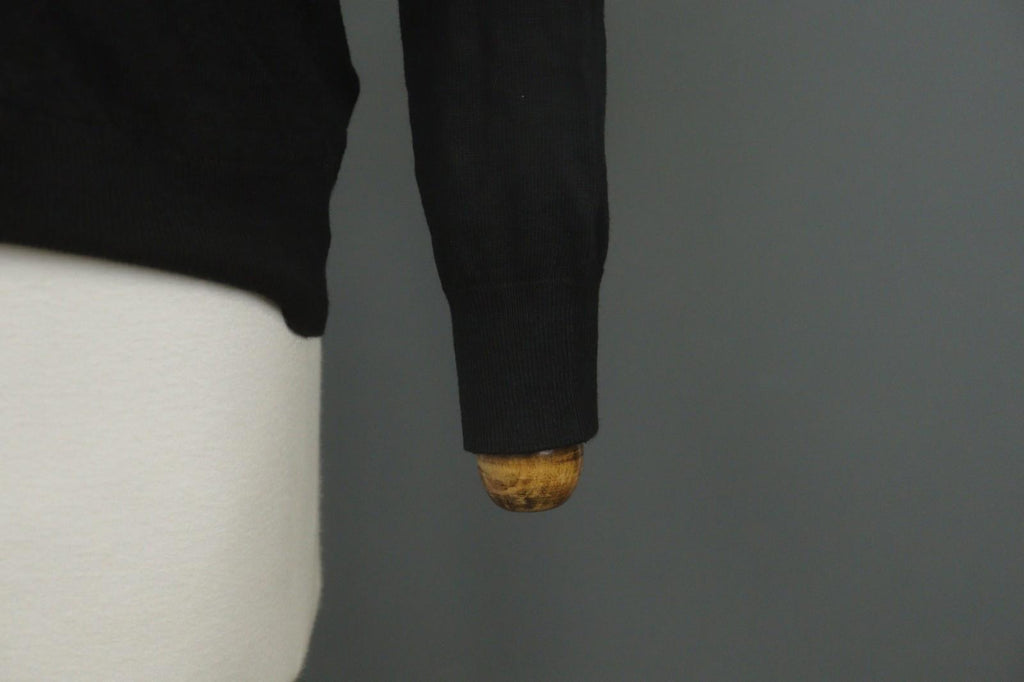 COACH Black Viscose Blend Raglan Sleeve Button Front Cardigan Sweater – Size S