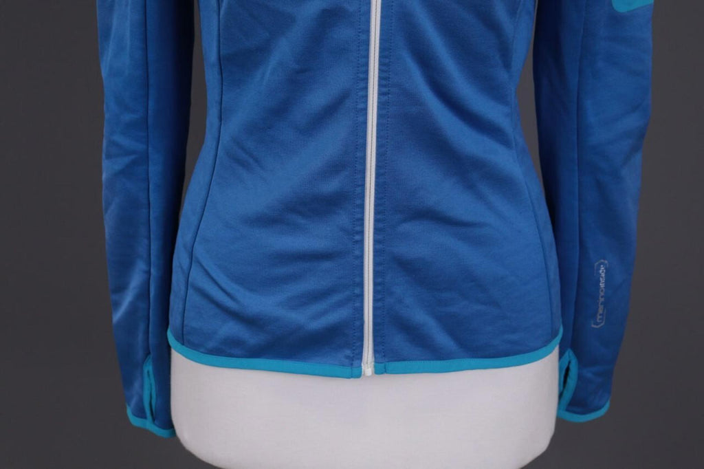 ORTOVOX Merino Wool Blue Full Zip Hooded Fleece Hiking Track Jacket – Size S