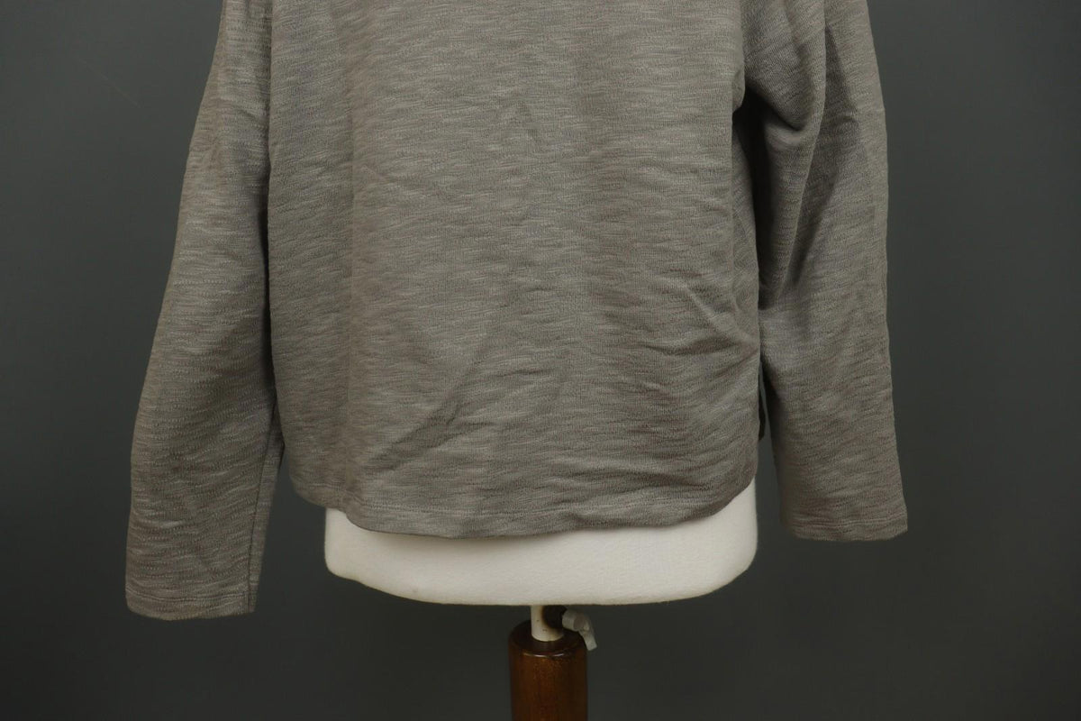 GUDRUN SJODEN Gray 100% Cotton Knitted Long Sleeve Button Front Cardigan – Size L