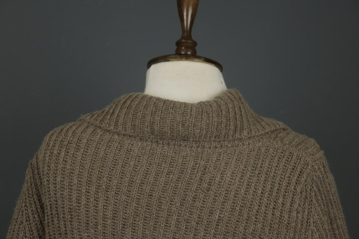 BLUMARINE Brown Knitted Collared Long Sleeve Button Front Cardigan Sweater M/L