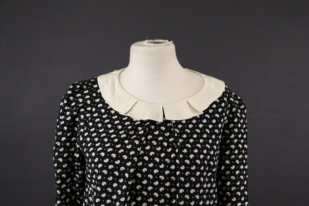 Claudie Pierlot Black White 3/4 Sleeve Lagenlook Blouse Shirt – Size 38