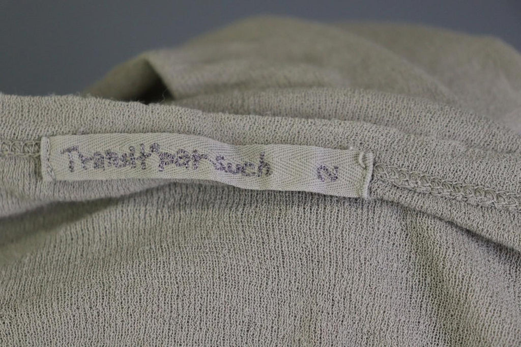 TRANSIT PAR-SUCH Gray Crew Neck Casual Short Sleeve Pullover T-Shirt Top – Size 2