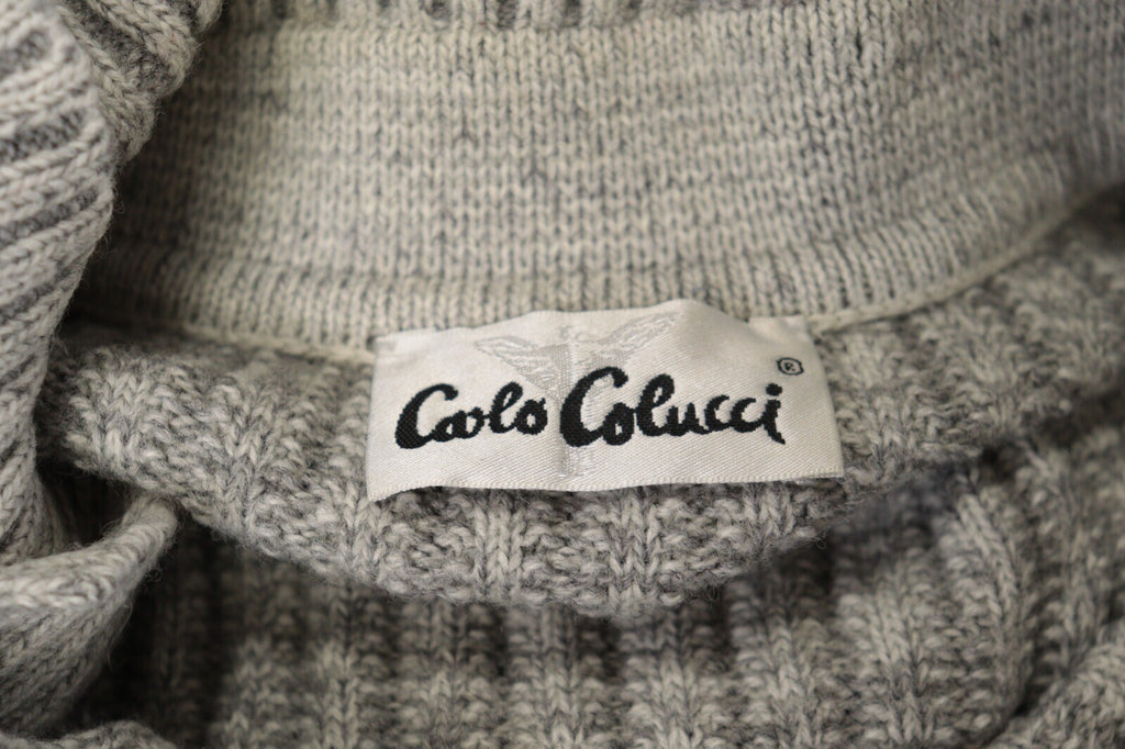 Carlo Colucci Limited Japan Gray Polo Neck Ribbed Sweater – Size L US 42 EU 52