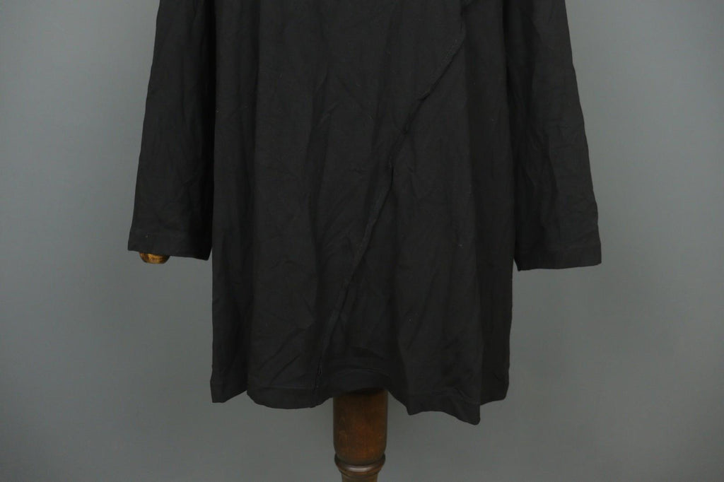 OSKA Black Viscose Blend Regular Fit Long Sleeve Round Neck Sheath Dress – Size 5