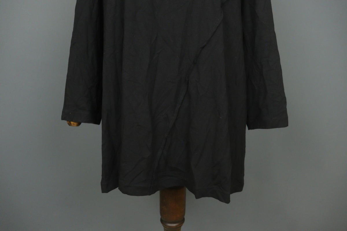 OSKA Black Viscose Blend Regular Fit Long Sleeve Round Neck Sheath Dress – Size 5