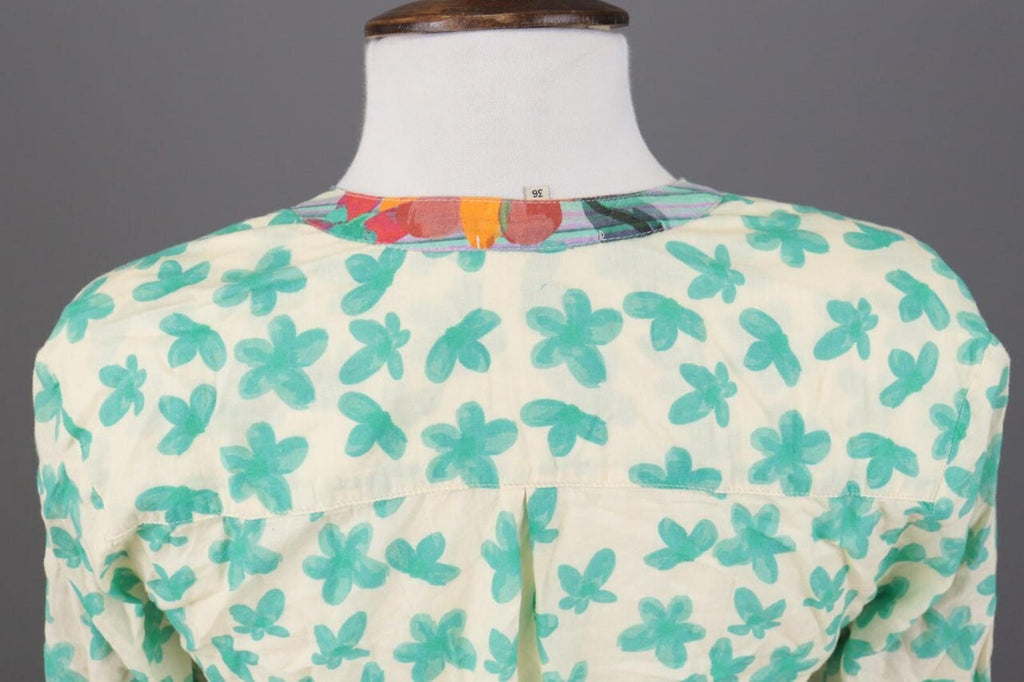 IVKO Green Floral Henley Lightweight Summer Blouse Shirt – Size 36