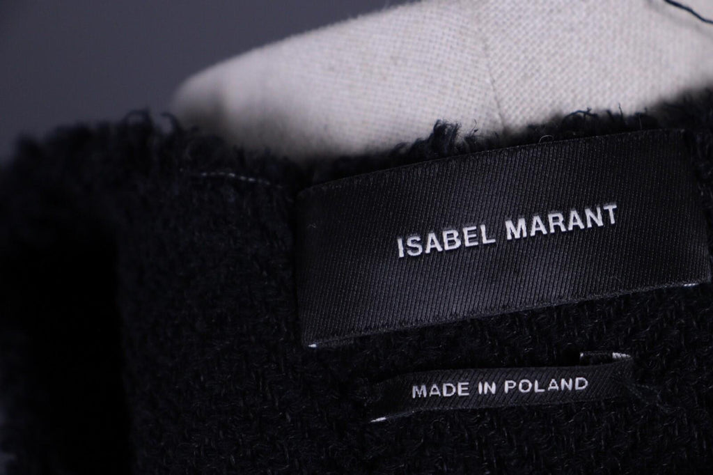 ISABEL MARANT Black Wool Knit Lagenllok Sweater – Size 38 Small