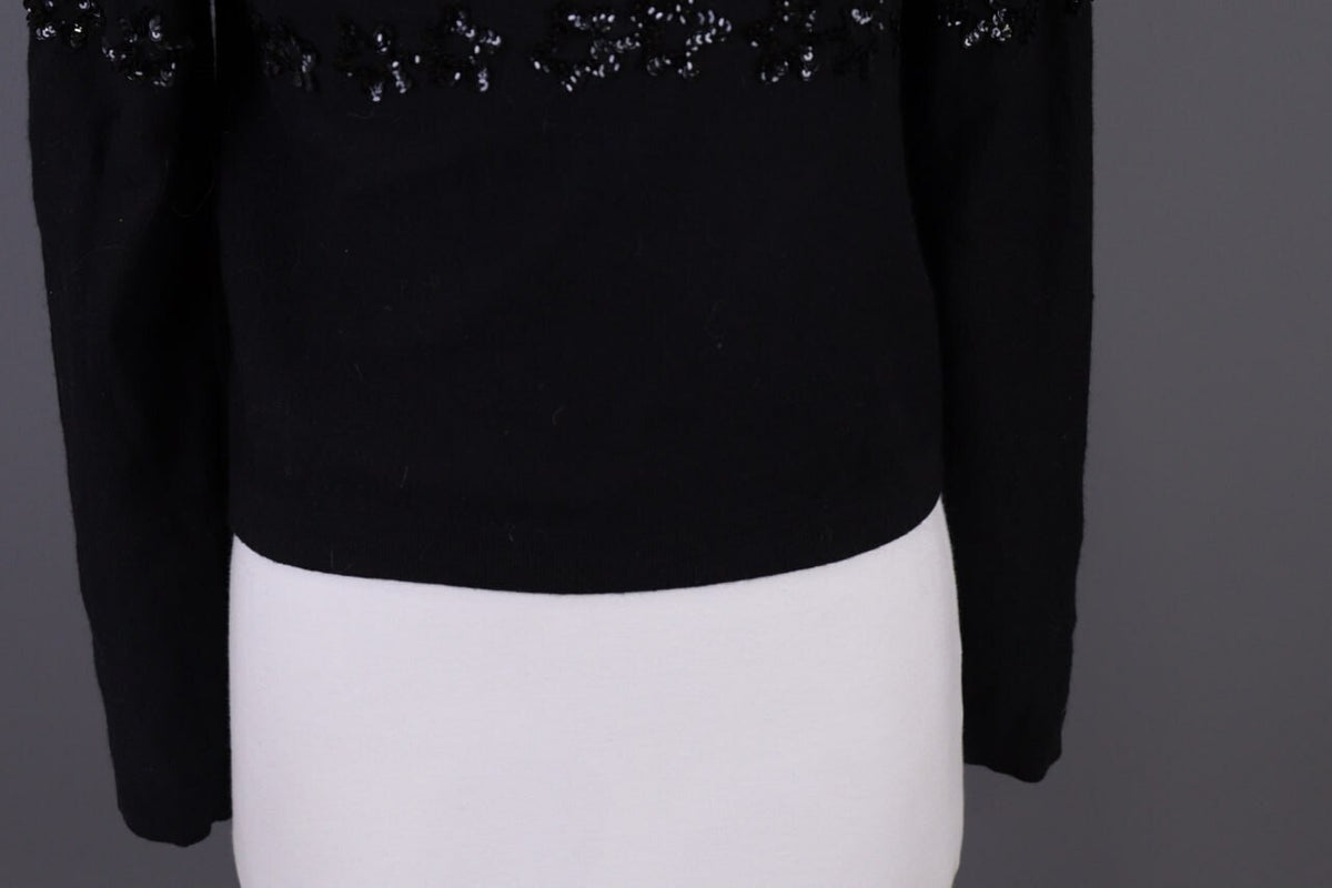 Sonia by Sonia Rykiel Black Wool Angora Knit Sweater 40 / M