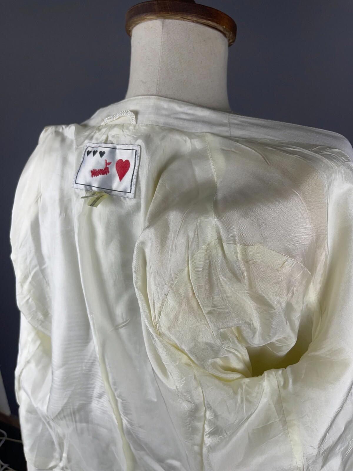 MONDI White Wool Double Breasted One Button Blazer Jacket – Size 38