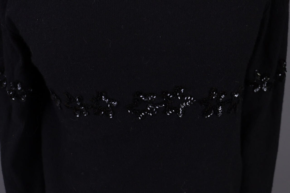 Sonia by Sonia Rykiel Black Wool Angora Knit Sweater 40 / M