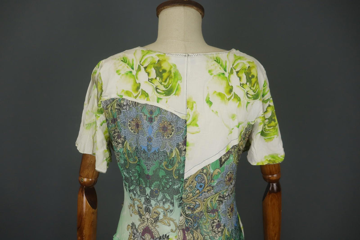 ELISA CAVALETTI SONO ITALIANO Multi Patchwork Floral Paisley Boho Dress – Size M