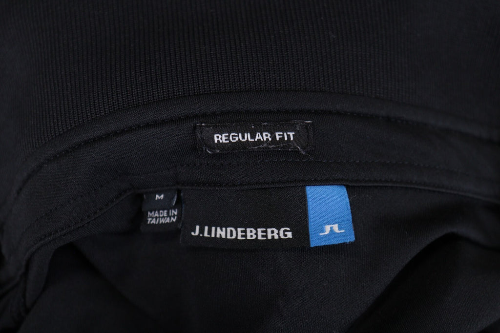 J.Lindeberg Regular Fit Sport Golf Black Short Sleeve Polo Shirt – Size M