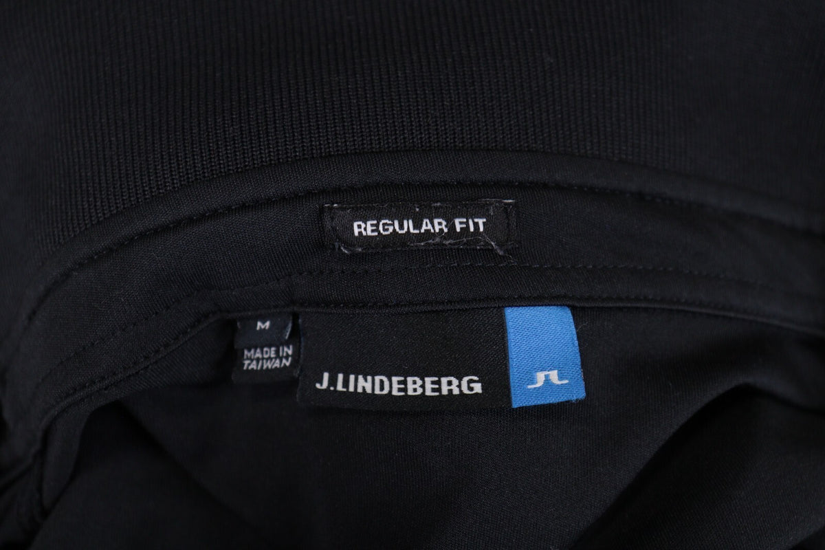 J.Lindeberg Regular Fit Sport Golf Black Short Sleeve Polo Shirt – Size M