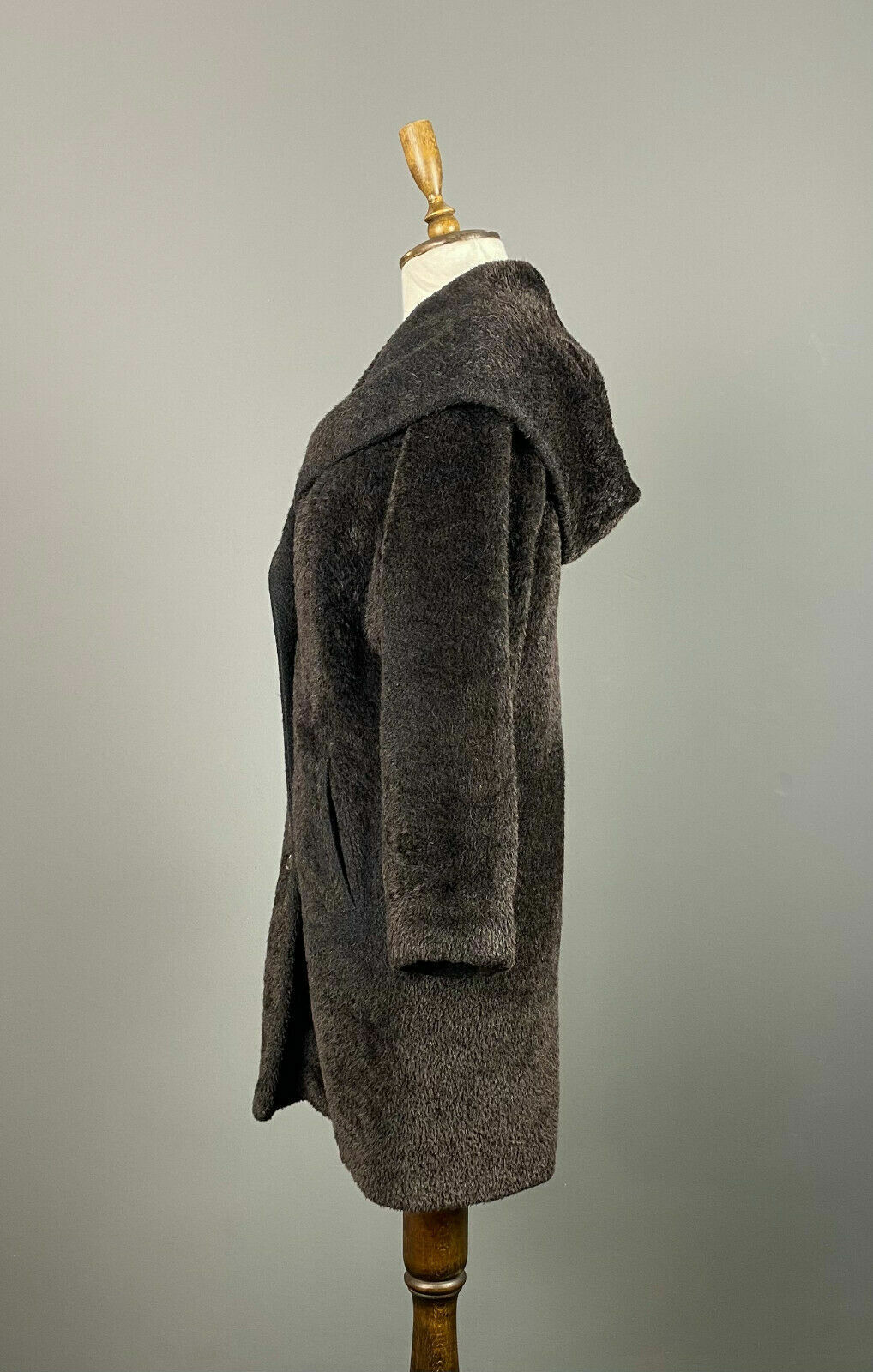Max Mara Brown Alpaca Wool Oversized Hooded Over Coat – Women's US 8 GB 10