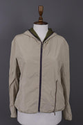 Max Mara Jacket Cream Green Reversible Zipped Pocket Hooded Full Zip – Size 10