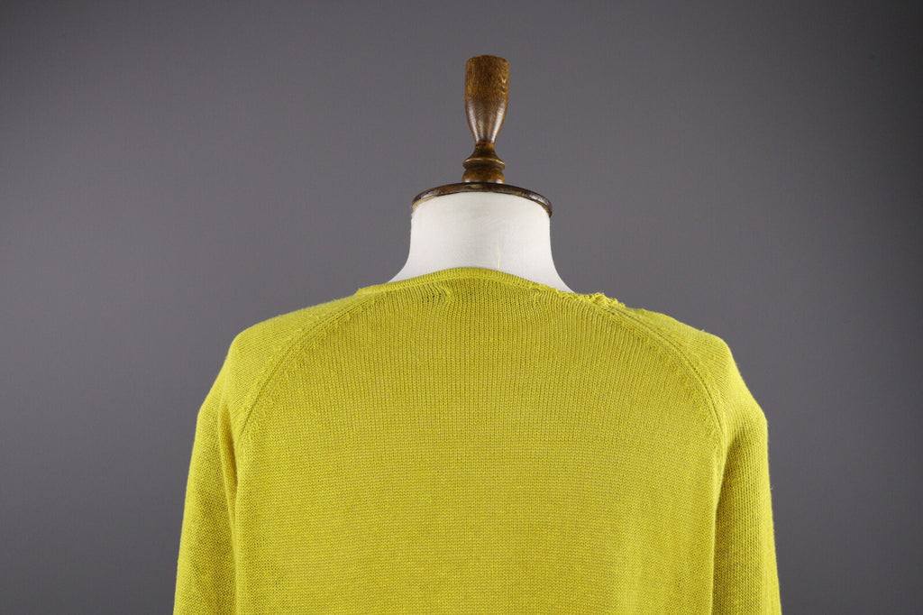 Gudrun Sjöden Yellow Linen Long Sleeve Cardigan Sweater – Women's L