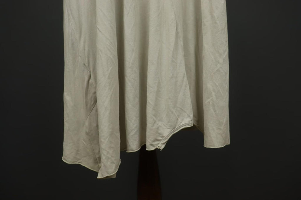 RUNDHOLZ DIP White 3/4 Sleeve Crew Neck Asymmetrical Hem Pullover T-Shirt Dress