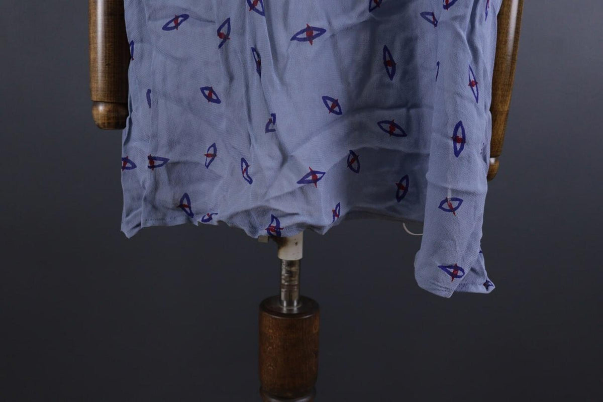 GUDRUN SJODEN Blue Designer Sleeveless Lagenlook Relaxed Tunic Top – Size L/XL