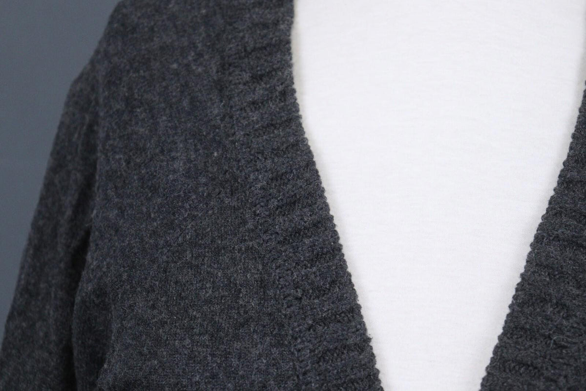 GUDRUN SJODEN Gray Long Sleeve Lagenlook Knit Cardigan Sweater – Size M