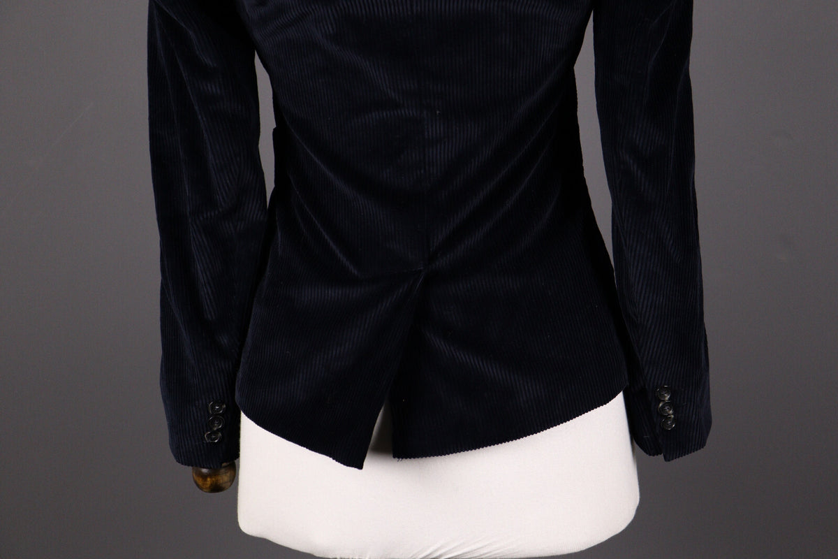 Weekend Max Mara Black Corduroy Two Button Blazer Jacket – Size I 38 / GB 6