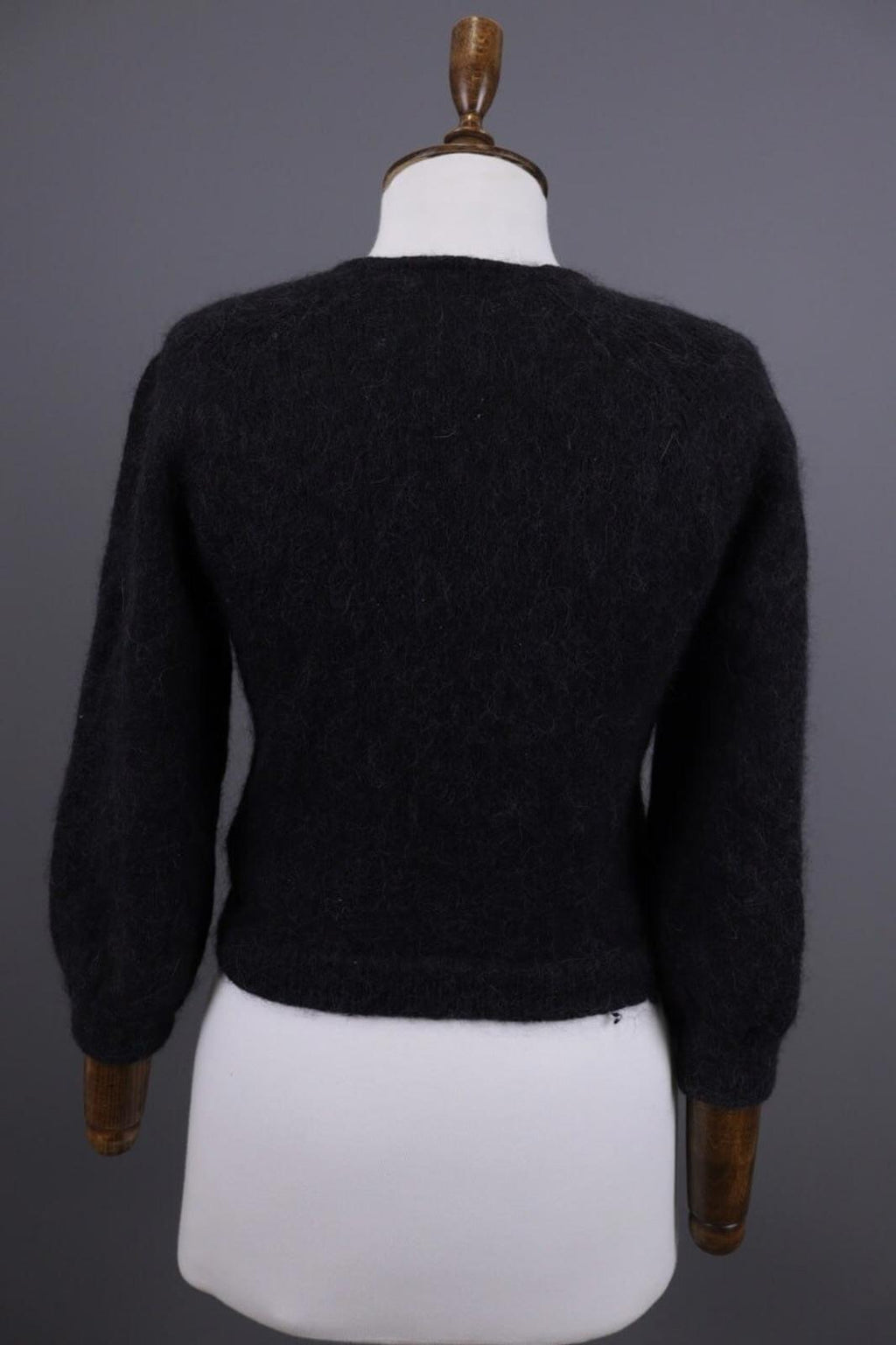 GUDRUN SJODEN Gray Alpaca Wool Knit Cropped Cardigan Sweater – Size S